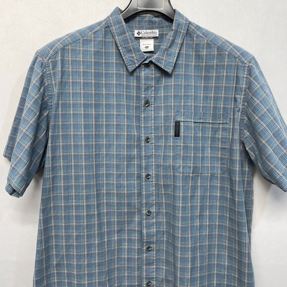 Columbia Men Short Sleeve Button Shirt Top Size XXL 2XL Cotton B369 -18 - Picture 7 of 11